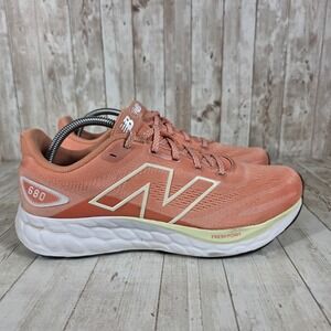 New Balance 680v5 Fresh Foam Running Shoes Womens Coral Pink Size 11